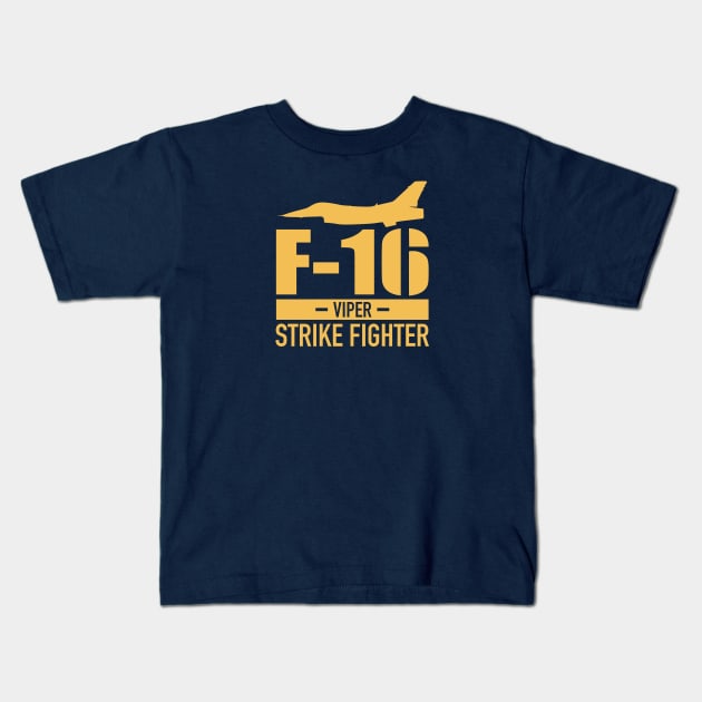 F-16 Viper - Strike fighter Kids T-Shirt by TCP